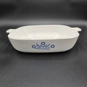 Corning Ware Cornflower Blue Floral Square Casserole Dish Baking Pan